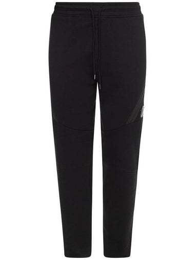 Men's Diagonal Fleece Track Pants Black - CP COMPANY - BALAAN 1