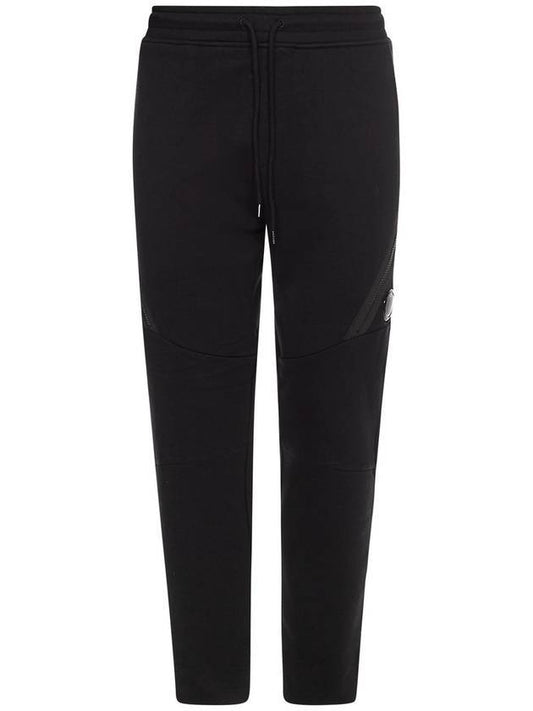 Men's Diagonal Fleece Track Pants Black - CP COMPANY - BALAAN 1