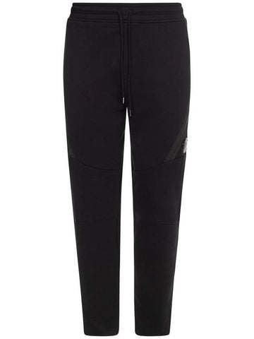 Men's Diagonal Fleece Track Pants Black - CP COMPANY - BALAAN 1