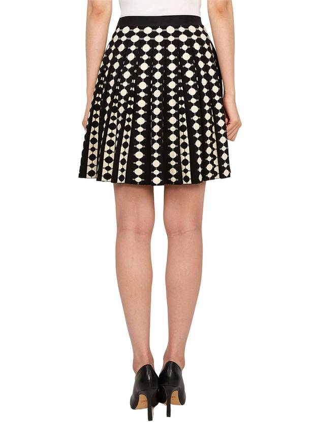 Viscose Jacquard Mini Pleated Skirt Black - TORY BURCH - BALAAN 5