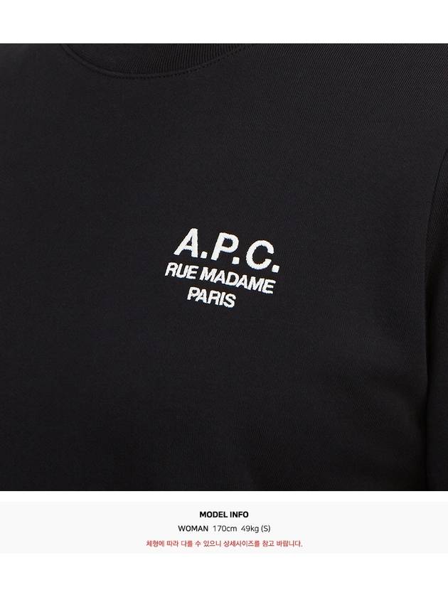 Skye Logo Sweatshirt Black - A.P.C. - BALAAN 7