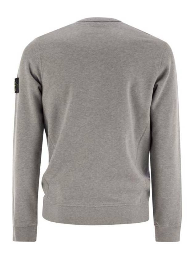 Wappen Patch Crew Neck Cotton Sweatshirt Grey - STONE ISLAND - BALAAN 4