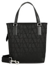 Iconograph Fabric Leather Tote Bag Black - VALENTINO - BALAAN 1