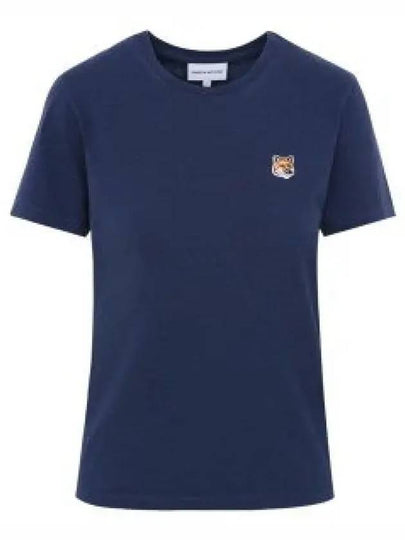 Fox Head Patch Regular Short Sleeve T-Shirt Navy - MAISON KITSUNE - BALAAN 2