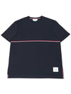 Midweight Jersey Short Sleeve T-Shirt Navy - THOM BROWNE - BALAAN 2