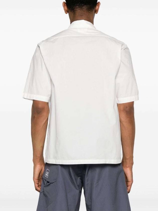 Cotton Popeline Short Sleeve Shirt White - CP COMPANY - BALAAN 4