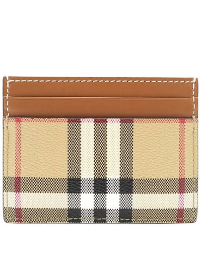 Check Card Wallet Beige - BURBERRY - BALAAN 2