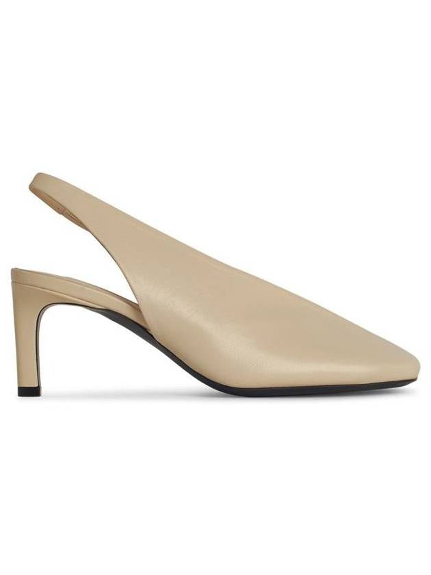 Jil Sander Ivory Leather Slingbacks - JIL SANDER - BALAAN 1