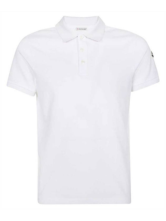 Neck Logo Patch Print Short Sleeve T-Shirt White - MONCLER - BALAAN 1