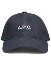 Charlie Embroidered Logo denim ball cap indigo - A.P.C. - BALAAN 4