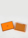 Calvi Duo Compact Card Holder Toffee B 74323 - HERMES - BALAAN 7