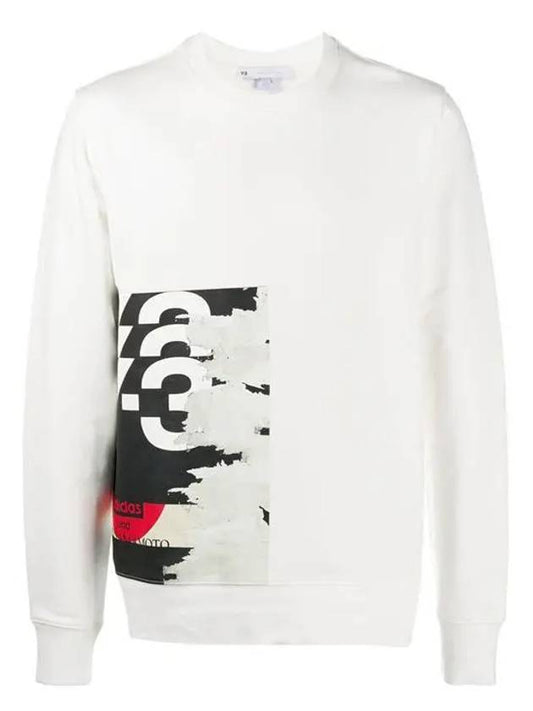 Graphic Logo Print Sweatshirt White - Y-3 - BALAAN 2