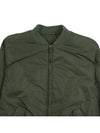 Sleeve Pocket Zipper Linen Bomber Jacket Dark Green - LORO PIANA - BALAAN 4