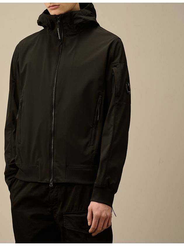 Shell-R Zip Up Hoodie Black - CP COMPANY - BALAAN 5