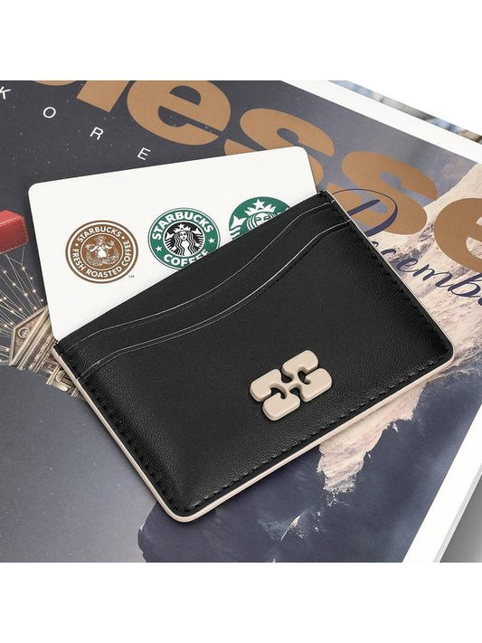 Bou Card Wallet Black - GANNI - BALAAN 2