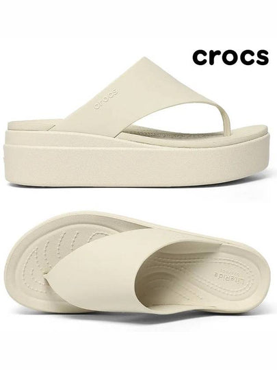 Brooklyn Wedge Flip Flops Bone - CROCS - BALAAN 2