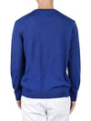 Fox Head Patch Regular Round Neck Pullover Knit Top Blue - MAISON KITSUNE - BALAAN 5