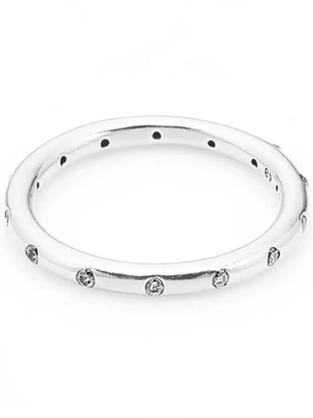 Women's Simple Sparkling Band Ring Silver - PANDORA - BALAAN 5