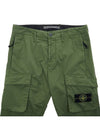 Supima Cotton Twill Stretch Cargo Pants Olive Green - STONE ISLAND - BALAAN 4