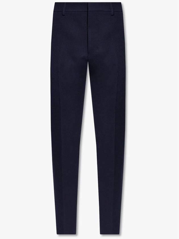 Cigarette Fit Wool Slacks Nautic Blue - AMI - BALAAN 2