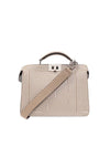 Peekaboo ISeeU Mini Leather Tote Bag Beige - FENDI - BALAAN 2