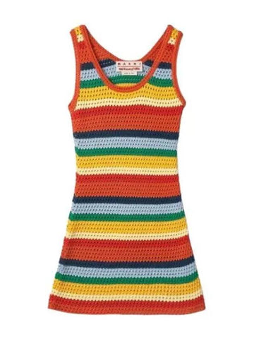 No Bacon City in Short Sleeveless Dress Multicolor One Piece - MARNI - BALAAN 1