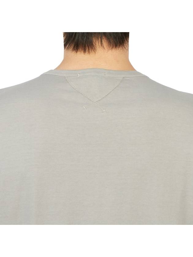 Men's Henry Neck Cotton Short Sleeve T-Shirt Grey - TEN C - BALAAN 8