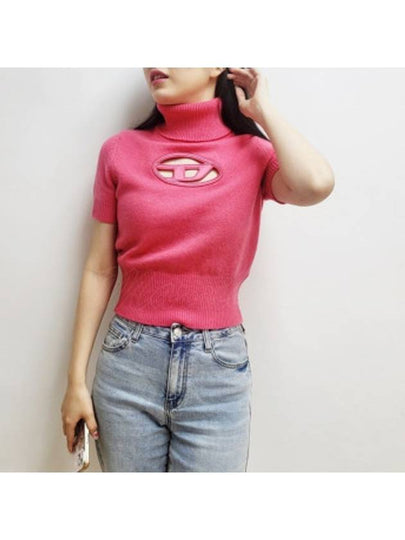 Cutout Logo Turtleneck Pink - DIESEL - BALAAN 2