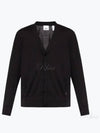 Monogram Motif Wool-Silk Blend Cardigan Black - BURBERRY - BALAAN 2