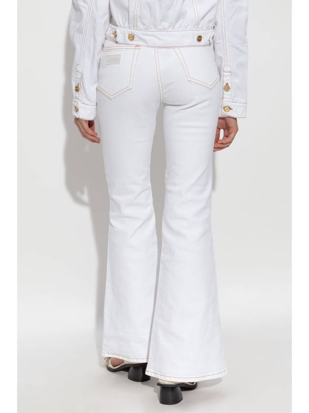 Ganni Flared Leg Jeans, Women's, White - GANNI - BALAAN 4