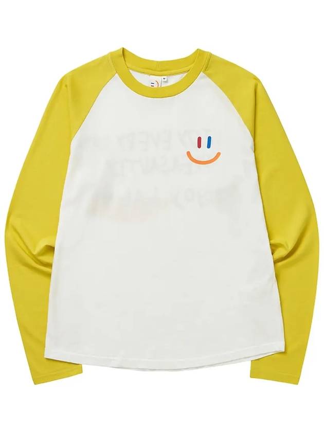 LaLa Raglan Long Sleeve T-Shirt Yellow - LALA SMILE - BALAAN 4