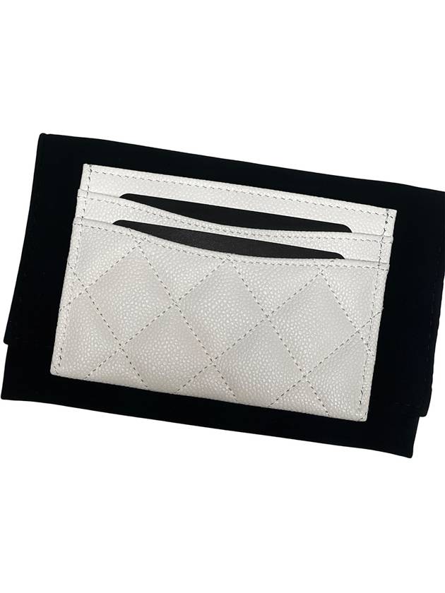 Gold CC Logo Caviar Card Wallet Black - CHANEL - BALAAN 3