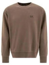 Brushed Emerized Diagonal Fleece Logo Crew Neck Sweatshirt Purple - CP COMPANY - BALAAN 2