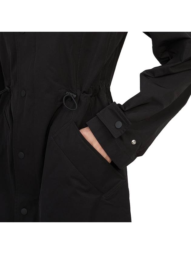 Button Up Recycled Nylon Parka Black - BURBERRY - BALAAN 8