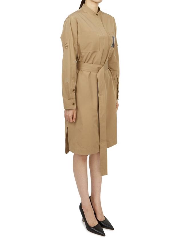 Prorsum Label Belt Shirt Midi Dress Beige - BURBERRY - BALAAN 7