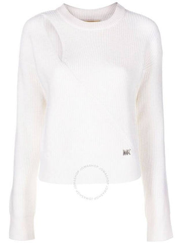 Michael Kors Detail Long Sleeve Cut Out Sweater, Size Medium - MICHAEL KORS - BALAAN 1