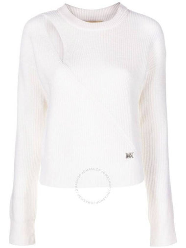 Michael Kors Detail Long Sleeve Cut Out Sweater, Size Medium - MICHAEL KORS - BALAAN 1