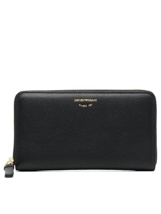 Zipper Around Continental Long Wallet Black - EMPORIO ARMANI - BALAAN 1