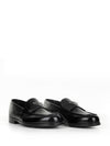 Brushed Leather Loafers Black - PRADA - BALAAN 3