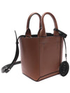 Double Up Leather Tote Bag Brown - TOD'S - BALAAN 4