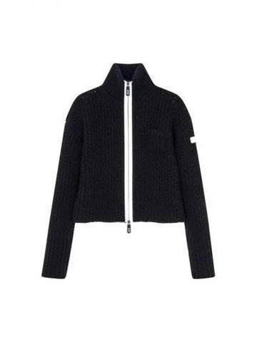 Women s Cashmere Zip Up Knit Jacket Black 271040 - GIORGIO ARMANI - BALAAN 1