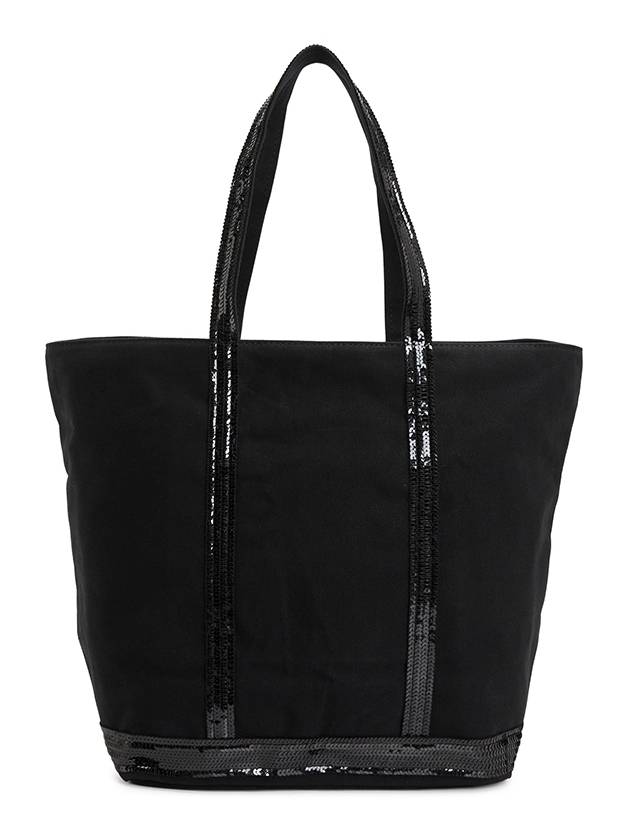 Women's Cabas Zipper Tote Bag Black - VANESSA BRUNO - BALAAN 4