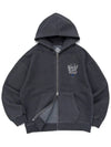 WWW PIGMENT HOOD ZIP UP BLUE GRAY - NET SOCIAL CLUB - BALAAN 3