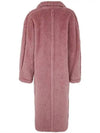 Women's Zitto Oversized Teddy Double Coat Antique Rose - MAX MARA - BALAAN 8