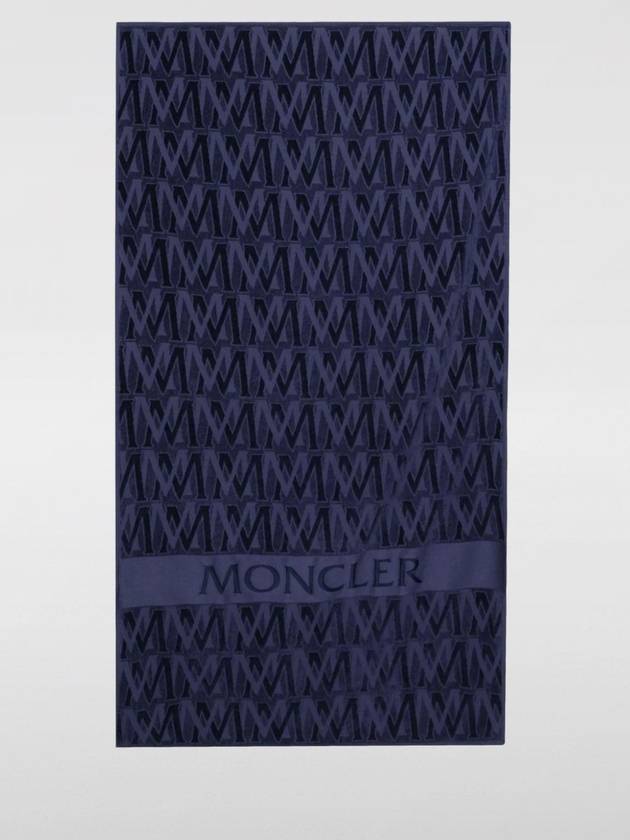 Telo da bagno Moncler in spugna di cotone con logo jacquard - MONCLER - BALAAN 2