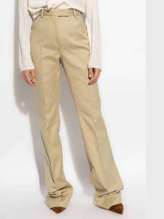 Tom Ford Cotton Trousers, Women's, Beige - TOM FORD - BALAAN 3