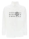 MM6 Margiela Number Logo Unbalanced Shirt White SH0DT0005STZ119961 - MAISON MARGIELA - BALAAN 1