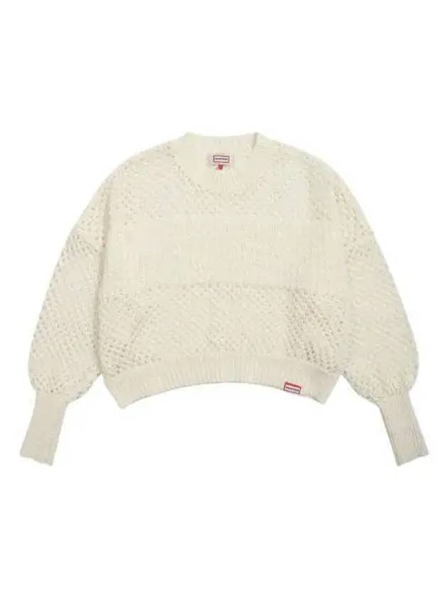 Women s Crop Pullover Ivory - HUNTER - BALAAN 1