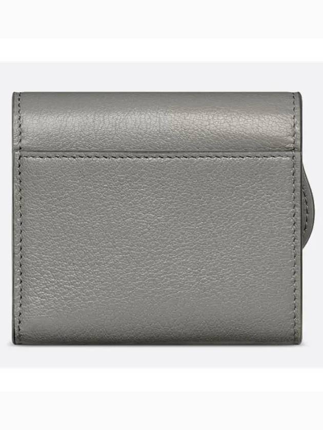 Saddle Lotus Goatskin Half Wallet Grey - DIOR - BALAAN 5