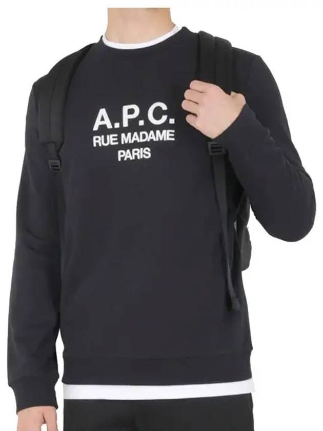 Rufus Embroidery Logo Sweatshirt Black - A.P.C. - BALAAN 5